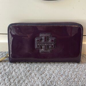 Tory Burch Purple Patent Leather Wallet